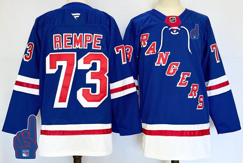 Men New York Rangers #73 Rempe Blue Fanatics 2025 NHL Jersey style 3->new york rangers->NHL Jersey